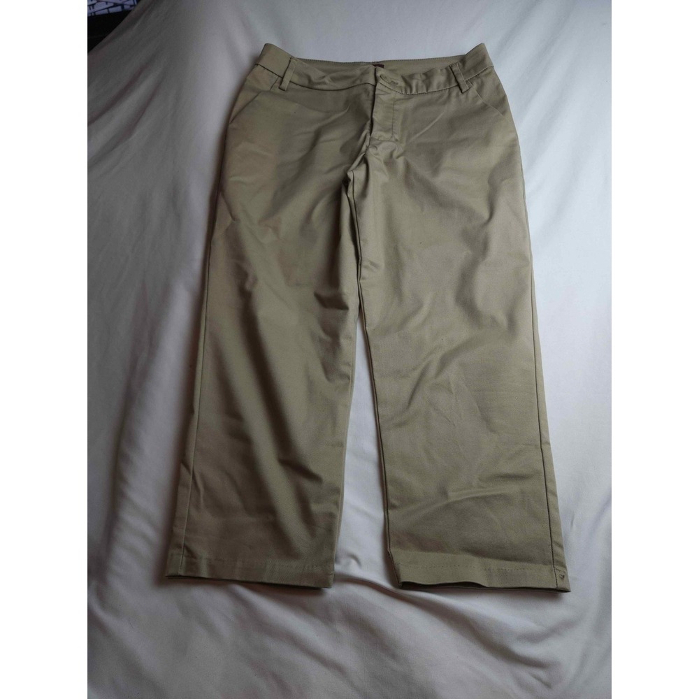 Lee Wrinkle Free Khaki Pants Womens 8 Medium Beige Chino Straight Leg